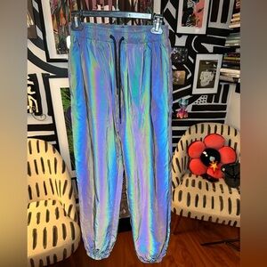 REFLECTIVE TRACK PANTS SZ M